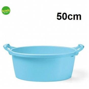 Bacino ovale in plastica 50 cm azzurro
