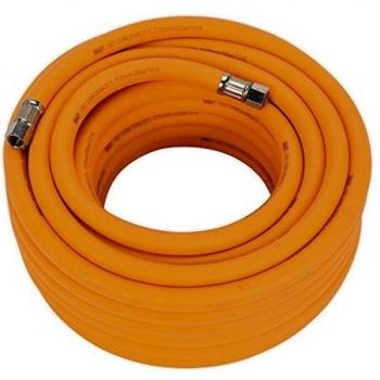 SEALEY AHHC1538 | High Visibility Air Hose 15m x Ø10mm with 1/4BSP Unions