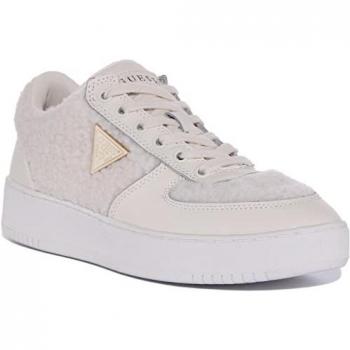 Guess FU Sidney Women’s Brown Basketball Trainers with Faux Fur