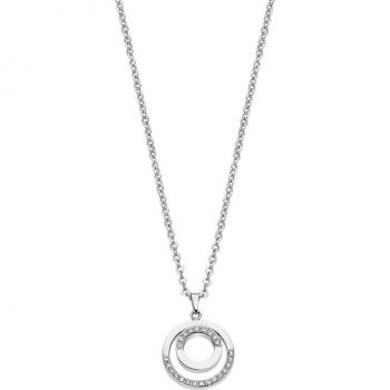 Collar para mujer con colgante dos circulos con circonitas Lotus LS2180-1/1