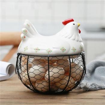 Ceramic Chicken Fruit Bowl
