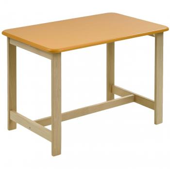 Kindertisch Pepino in naturer Buche mit orangem Blatt – GEUTHER