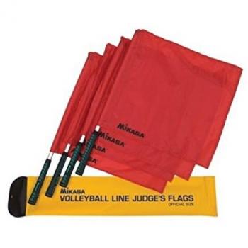 Mikasa Linienrichter Fahnen Set BA17 4 STK, Rot/Schwarz