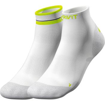 CRIVIT Chaussettes de vélo pour dames (blanc/bleu marine/vert fluo, 39-40)