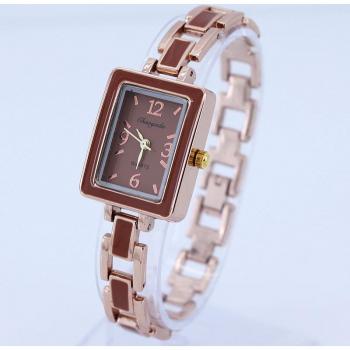 Reloj cuadrado de pulsera para mujer y niña, con correa de oro rosa, batería incluida, 5 opciones de color