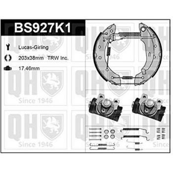 Kit de freins à tambour QUINTON HAZELL BS927K1 pour RENAULT Thalia