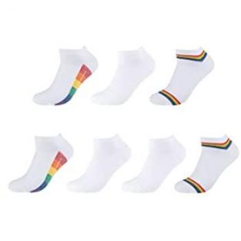 Camano Unisex Sneakersocken 7er-Pack 'Soft' mit Rippenbündchen, Größe 43-46, atmungsaktiv und bequem