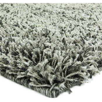 Valencia Tapis Long Poils Noir-Blanc 160x230 cm