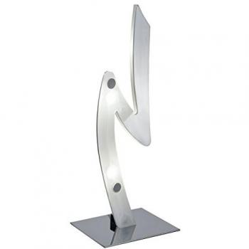 Stilvolle LED Tischleuchte 40 cm in Silber, Warmweiß
