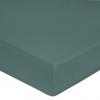 Satin Céladon Housse 160x200 cm, 100 % coton peigné
