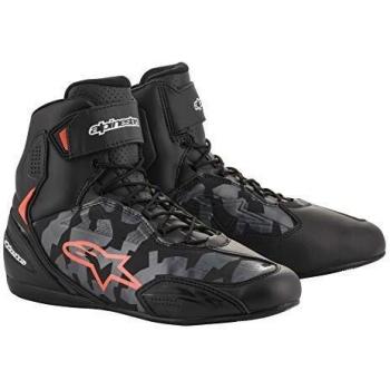 Alpinestars Flow FASTER3 Bike Footwear – Dark Camo/Red Blend, 8.5 / 26.0 cm