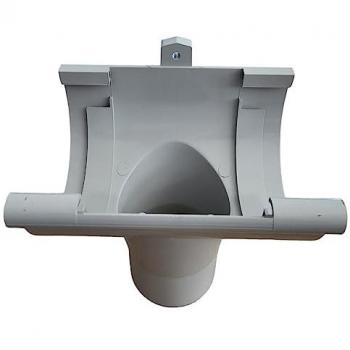 Gouttière centrale blanche PVC 25 grise à coller – Interplast, 12,5 cm, 2‑ans de garantie