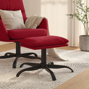 Repose-Pied Velvet Red Bordeaux – 60x60x36 cm (Vidaxl)
