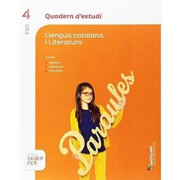 QUADERN D'ESTUDI LLENGUA CATALANA I LITERATURA 4 ESO SABER FER (Tapa blanda).