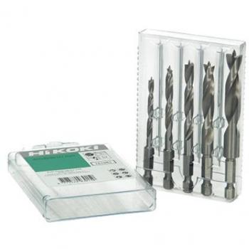 HiKOKI 5-teiliges Holzbohrer-Set, 4/5/6/8/10mm 1/4 Zoll Sechskant