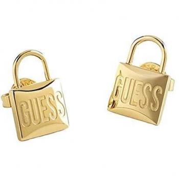 Pendientes dorados Guess Lock Me Up