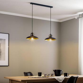 Lampada a sospensione Felix Eko‑Light Blu e Oro (2 luci)
