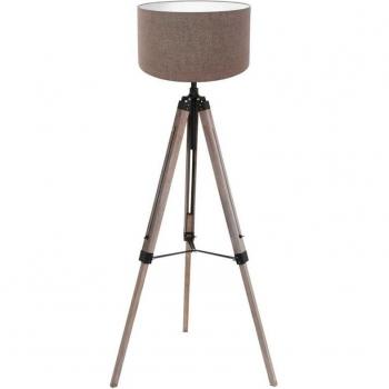 Lampadaire en Bois Lin Triek Mexlite Noir Ø 75cm E27
