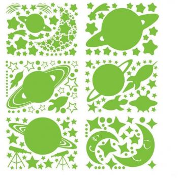 Fluorescent Celestial Wall Art for Kids
