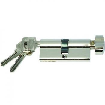 Euro Profile Cylinder Lock with Thumbturn in Satin Nickel