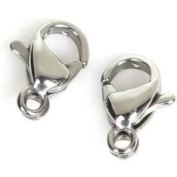 10pcs 304 Stainless Steel Lobster Clasp Hooks for Chain Buckles