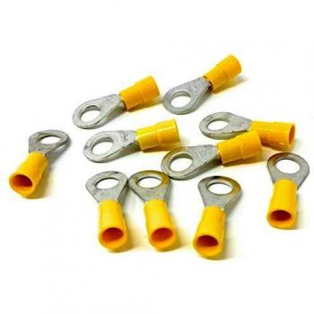 CAPICORDA A OCCHIELLO GIALLO 8 mm ISOLATO 10 PEZZI