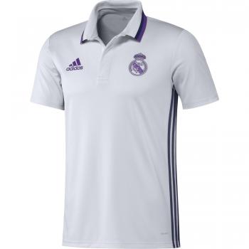 Camiseta Polo Masculina XL Adidas Real Madrid CF Blanco & Morado