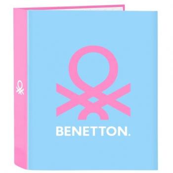 Springrosa-himmelsblå ringpärm av Benetton för A4