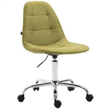 Fauteuil de bureau ajustable en hauteur Reims avec piètement chromé et assise matelassée