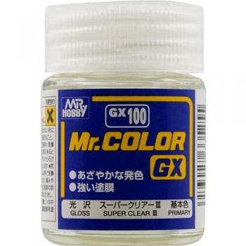 Enduit clair brillant pour modélisme Mr. Hobby GX100 Super Clear III 18ml