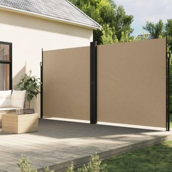 220x1000 cm Retractable Side Awning Beige