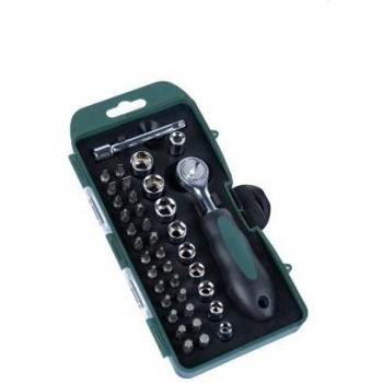 Brüder Mannesmann Werkzeuge M29891 Set de clé à douilles, douilles et embouts 38 pièces