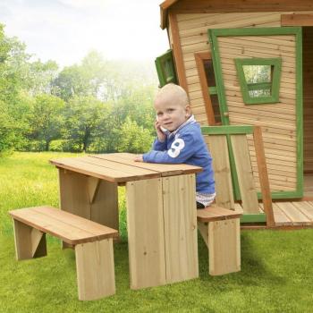 Maisonnette en bois AXI Lisa avec toboggan et échelle