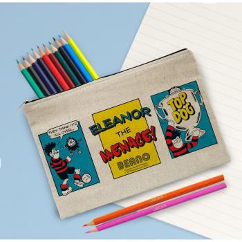 Classic Beano Comic Strip Pencil Case with Pencils