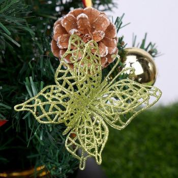 Christmas Tree Glitter Butterfly Decorations