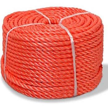 Orange Twisted Polypropylene Rope 16 mm 100 m