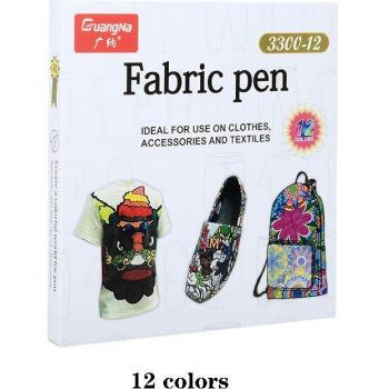 12/24 Farben Textilmarker Pigment wasserdicht für DIY-Projekte