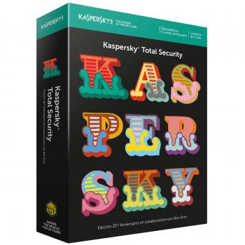 SOFTWARE ANTIVIRUS KASPERSKY 2018 TOTAL SECURITY 2 LICENCIAS 20 ANIVERSARIO