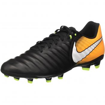 Nike Men's Tiempo Ligera IV FG Soccer Shoes, Black (Black/White-Laser Orange-Volt), EU Size 46