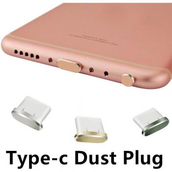 Conector de Polvo Tipo C de Aluminio para Móviles, Compatible con Xiaomi 6, Mi5, Mi6, Huawei P9 y P10