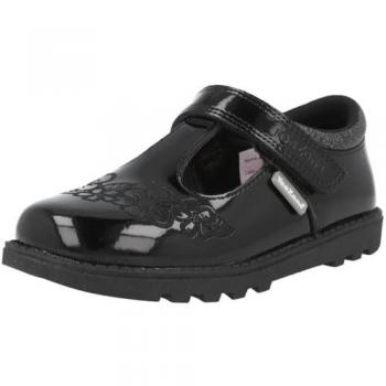 Flo Patent Leather Flower School Shoe