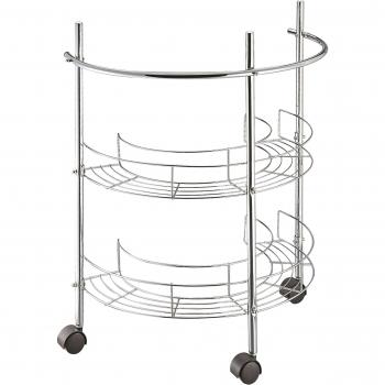 Wheeled Silver Washroom Stand 52×34×66.5