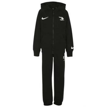Combinaison de Survêtement Nike Noir avec Motif Molleton et Zip