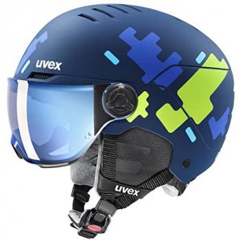Uvex Skihelm Rocket Jr Visor 5662638003 Dunkelblau 51_54 Jungen