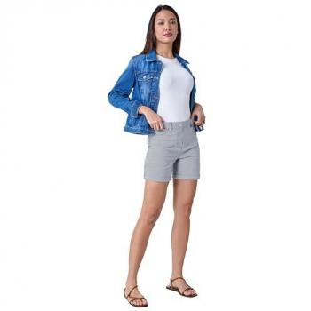 Blue Stripe Turn‑Up Elastic Waist Shorts (Roman) – Size 20