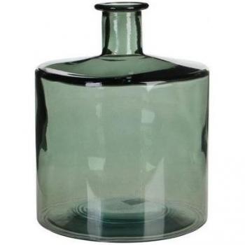 Vase bouteille en verre vert recyclé