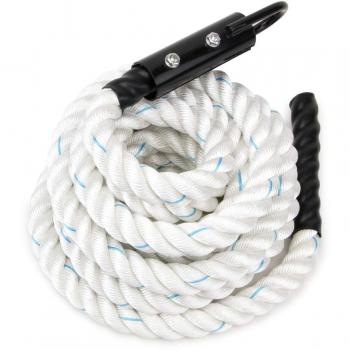 Crown 25‑foot 1.5″ Thick White Gym Rope (Poly, DAC)