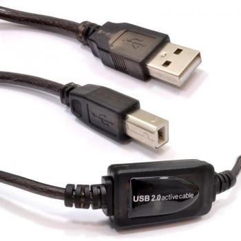 USB 2.0 A Male to B Type Active Cable 20m
