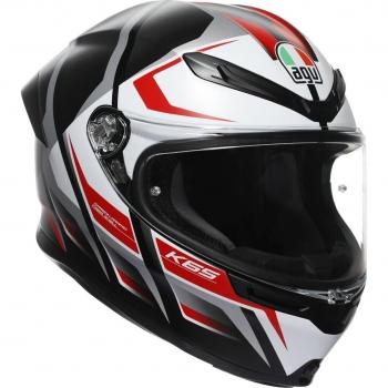 Casque AGV K6 S Karve couleur noir, blanc et rouge – XS