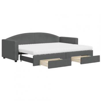 VidaXL Bettsofa Ausziehbar Dunkelgrau 80x200 cm